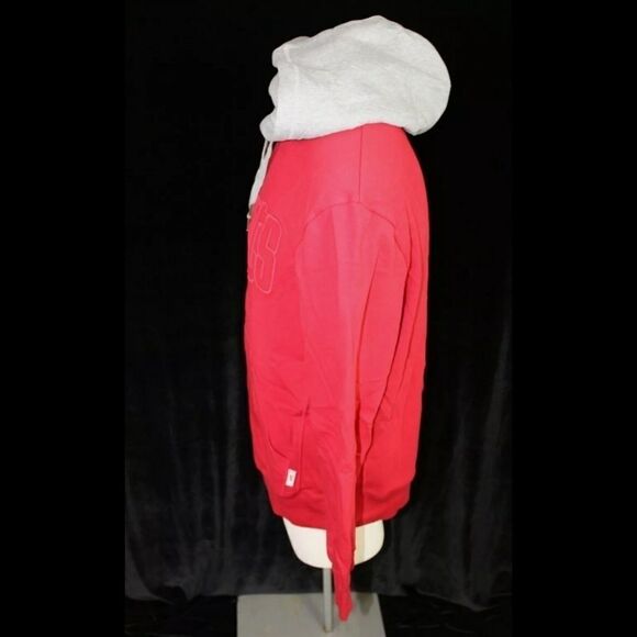 MITCHELL & NESS HOUSTON ROCKETS RED GRAY HOODED SW - Picture 2 of 12